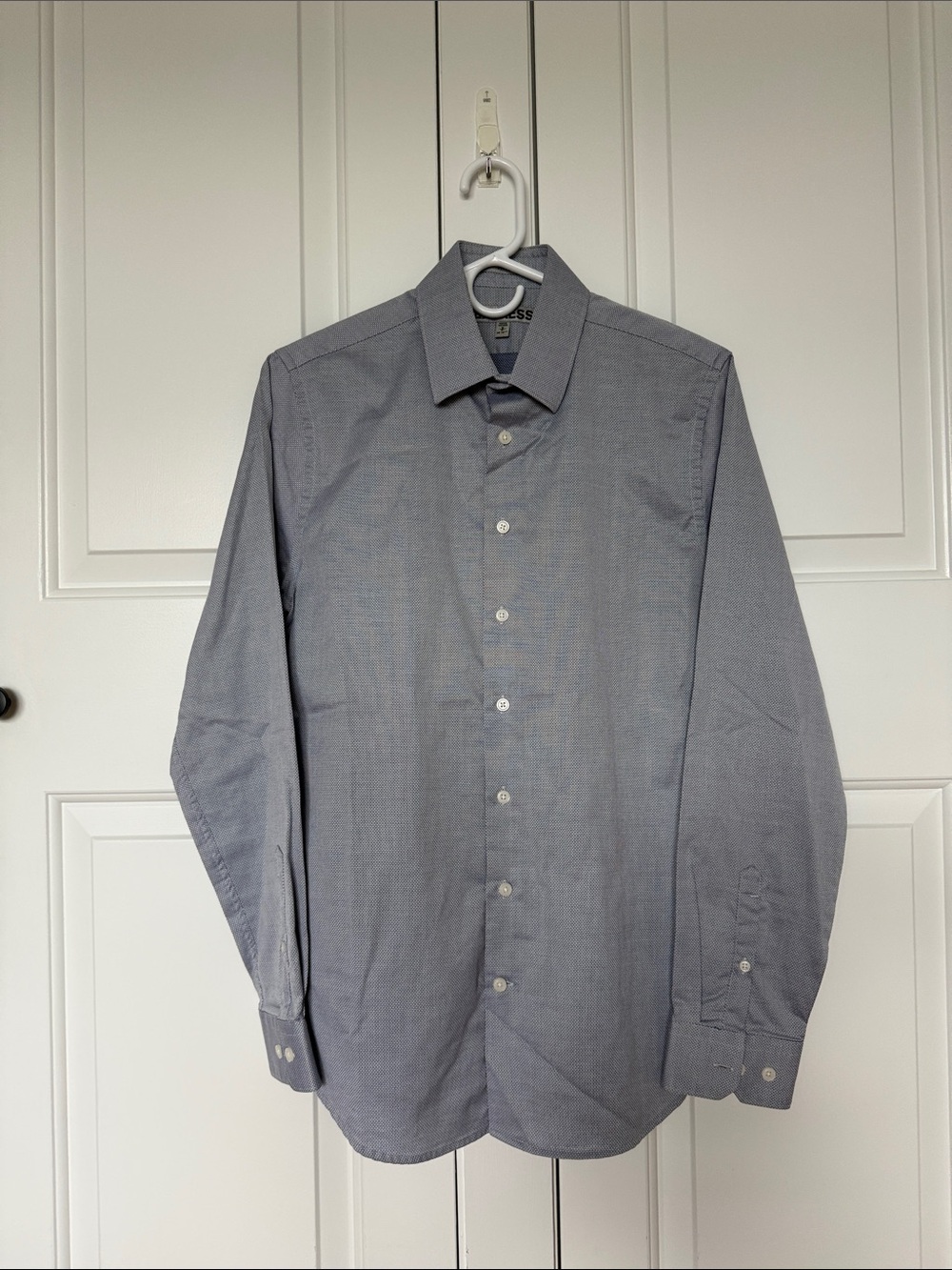 Express Men's Classic Button-Down Shirt - Blue/Gray